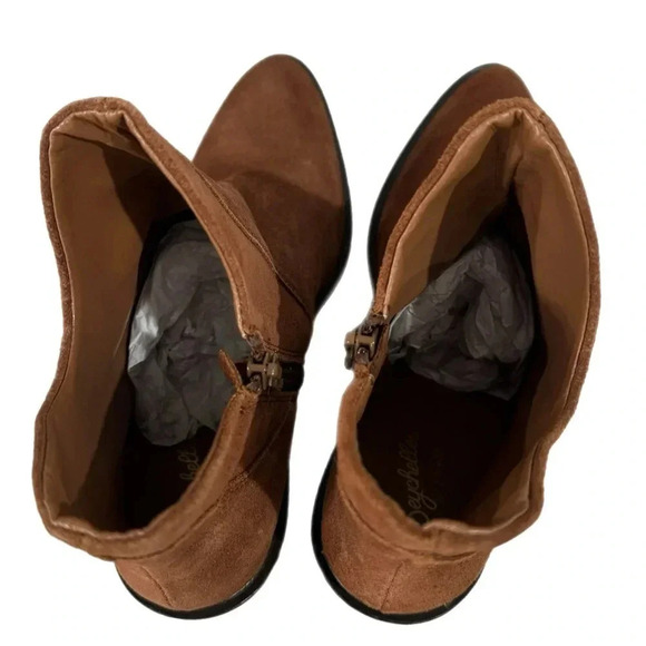 New Seychelles Pretty Little Bird Suede Cognac Brown Boots Fashion Booties Sz 8 - Picture 10 of 16